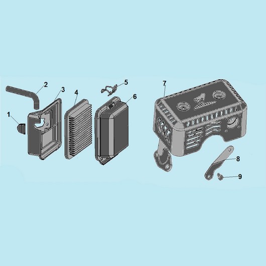 Глушитель и воздушный фильтр Champion SC6448